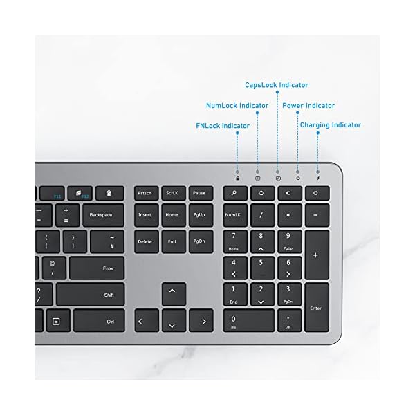 Seenda-Wireless-Keyboard-and-Mouse-Full-Size-Keyboard-and-Mouse-Set-Low-Profile-Compact-Wireless-Mouse-and-Keyboard-for-WindowsComputerPCLaptop-Space-Grey Seenda Wireless Keyboard and Mouse, Full-Size Keyboard and Mouse Set, Low Profile Compact Wireless Mouse and Keyboard…