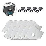 Set of 10 Activated Carbon N99 PM2.5 Filters and 4 Exhaust Valves Replacement, Active Carbon Filters for Mesh or Neoprene Mask