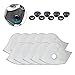 Set of 10 Activated Carbon N99 PM2.5 Filters and 4 Exhaust Valves Replacement, Active Carbon Filters for Mesh or Neoprene Mask