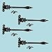 Renovators Supply Manufacturing Strap Hinges Black Wrought Iron Spear Tip Rustproof Finish Set of 4
