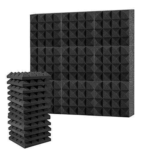 12 Pack Acoustic Panels, ALPOWL Acoustic Foam Panels 10" X 10" X 2" Inches, Soundproof Wall