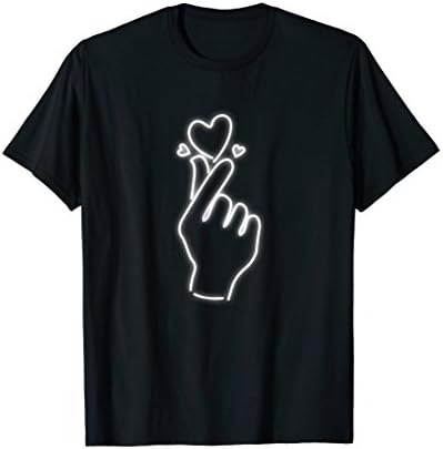 Neon Style KPop Shirt, Hand Symbol Cute Korean Music Gift