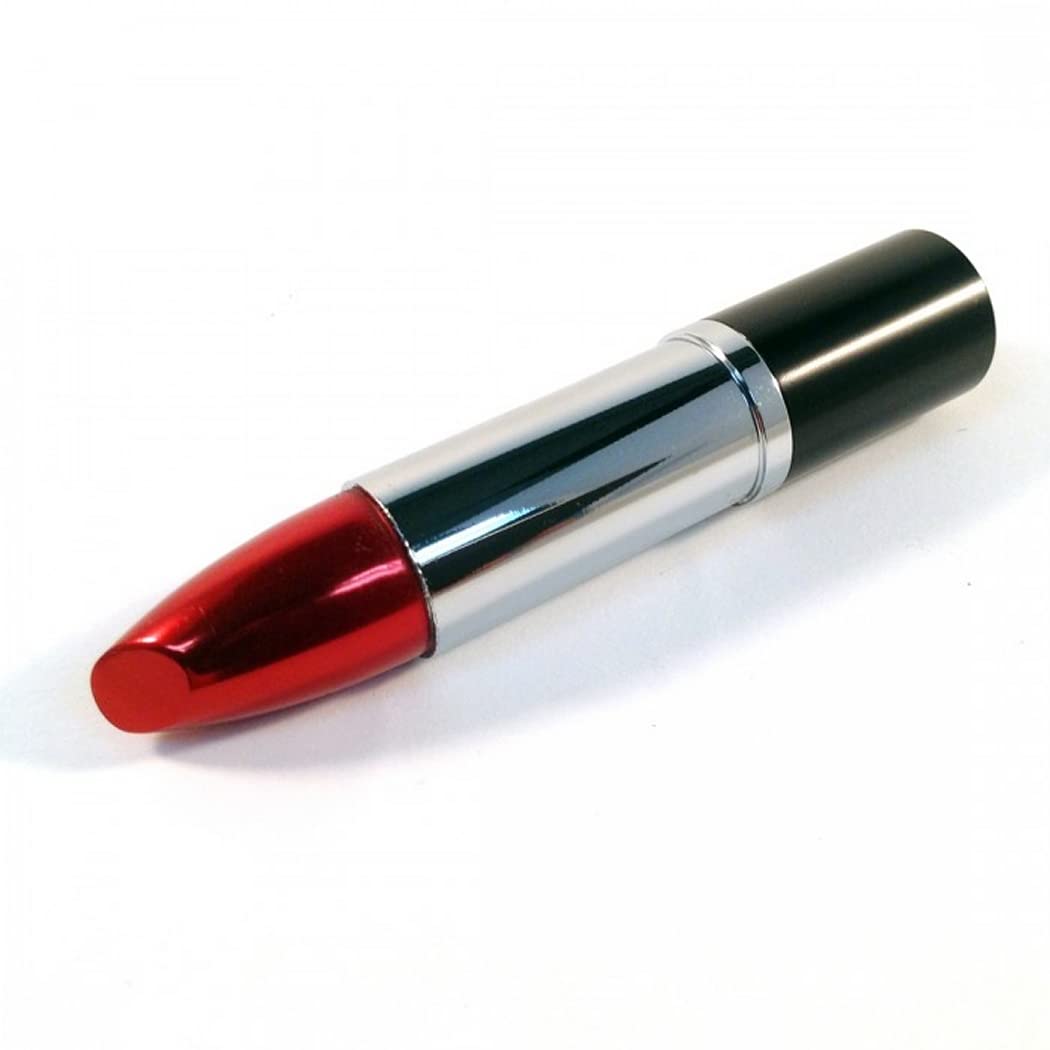 Lipstick Red Silver 8GB Holder USB Flash Pen Drive Memory Thumb Stick Data Storage for Mum/Nana