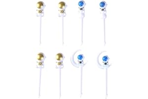 8Pcs Astronaut Fruit Fork Set, Bento Food Picks mini Forks for Lunch Box Fruit Cocktail Picks