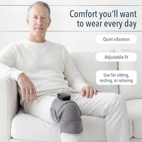 FORTHiQ RED+ Knee Massager with Heat and Red Light Therapy, Knee Brace with 5 Intensity Levels, 52 Red & Infrared Lights, Cordless, Adjustable for Knees, Elbows & Shoulders, Gift for Men & Women