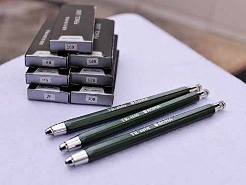 [WALLER PAA] 4.0 mm Mechanical Sketching Pencil Set & HB 2B 8B 10B 12B 14B 16B Pencil lead