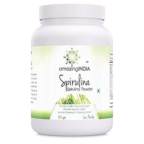 Amazing India Spirulina Powder â€“ 16 oz (454 gm) - Supports Cell Regeneration, Immune Health, Detoxification & Overall Health*