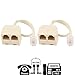 Two Way Telephone Splitters, RJ11 6P4C, 1 Male to 2 Female Converter, Telephone Wall Adaptor and Splitter for Landline Telephone by True Décor (2 Pack)