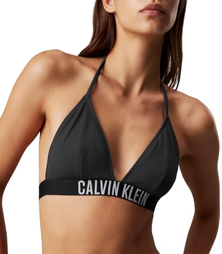Calvin Klein Top de Bikini Mujer Triangle con Relleno extraíble, Negro (Black), XL