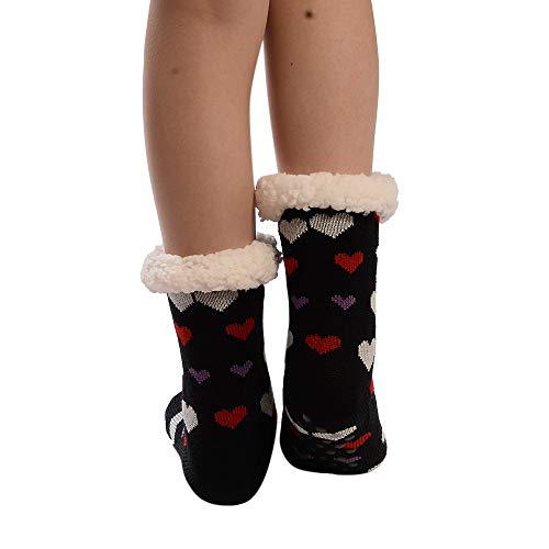 Connia Hot Women Christmas Cotton Socks Winter Mandatory Thicker Plus Velvet Wool Anti-Slip Floor Carpet Daily Socks (Free Size, A1) - Thumbnail 3