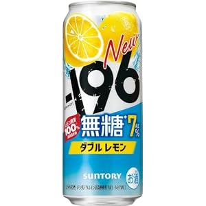 -196無糖 レモン 500ml 24本 [サントリー チューハイ イチキューロク] 【10月よりチューハイ各種の酒税が上がります】