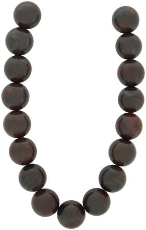 Tennessee Crafts 1116 Semi Precious Brecciated Jasper Round 12mm Beads, 16-Piece
