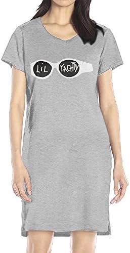 Lil Yachty Love Black Sunglasses Women's Casual T-Shirt V-Neck Dress Medium Ash