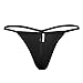 Low Rise Break Away G-String Ultra Sexy Front Cut Out Y Back Black M/L