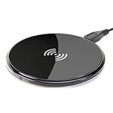 Qi Wireless Charger, GMYLE Ultra-Slim Qi Charging Pad for Samsung Galaxy S7 / S6 / Edge / Plus, Note 5, Nexus and all Qi-Enabled Devices - Black