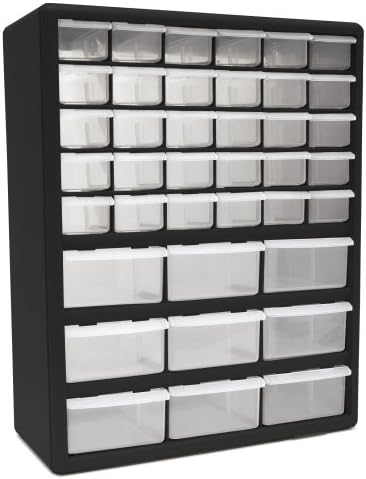 Amazon Com Homak 39 Drawer Parts Organizer Black Ha01039001