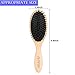 Boar Bristle Hair Brush-Oval Cushion Hairbrush with Natural Wooden Handle Best for Styling, Smoothing, Detangling Thick,Thin,Straight,Curly,Wavy,Dry or Damaged Hair to Women,Men,Kids,Giftbox Included