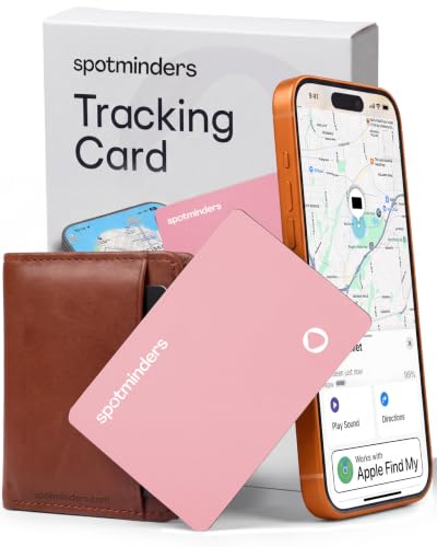 SPOTMINDERS Wallet Tracker Card Pink