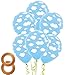 12 Inch Cloud Print Light Blue Latex Balloons 50 Count for Children Boys Girls Birthday Party Baby Shower Decoration