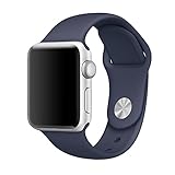 Zyra Sport Band for Apple Watch 42mm S/M, Soft Silicone Strap Replacement iWatch Bands for Apple Watch Sport,Series 3, Series 2, Series 1 Midnight Blue