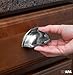 Satin Nickel Kitchen Cabinet Pulls - New 3 Inch Hole Center Bin Cup Drawer Handles - 10 Pack of Kitchen Cabinet Hardware