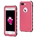 Waterproof Case for iPhone 7 Plus, Merit Shield Series Shockproof Dirt-proof Protective cover, Snow-proof Underwater IP68 Waterproof Case for iPhone 7 Plus (Pink)