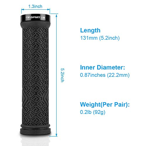 image for GPMTER Bike Handlebar Grips, Single Lock on Bicycle Handle Bar, for BM