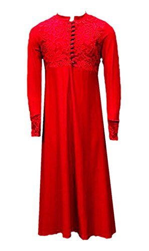 Girls Maxi School Dress Kids Collar Buttons Floral Holiday Abaya Top Islamic