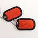 Military Dog Tags - Custom Embossed Orange Tags with Chains and Silencers