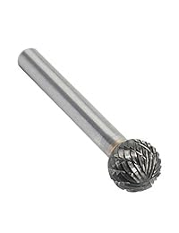 YUFUTOL SD 5   Pelota de carburo de tungsteno con forma de pelota de doble corte giratoria (diámetro del cortador de 0.5 in, longitud del cortador de 1.0 in) con diámetro del vástago 0.250 in