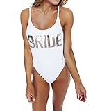 FISACE Women's Bride U Back Monokini One Piece Swimsuit Swimwear