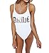 FISACE Women's Bride U Back Monokini One Piece Swimsuit Swimwear