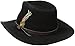 Scala Classico Men's Crushable Felt Outback Hat, Black, Medium