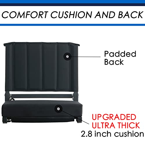 SPORT BEATS Stadium Seat for Bleachers with Back Support and Wide