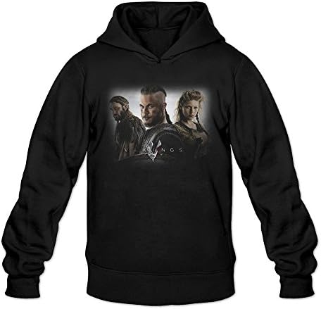 Men's Famous Vikings Tv Show Wonderful Poster Hoodie Black XX-Large