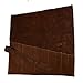 Hide & Drink, Large Tool Roll Up Bag (6 Slots), Portable Carry-On Pouch, Workshop Storage, Woodworking Tools Organizer, Full Grain Leather, Handmade, Swayze Suede