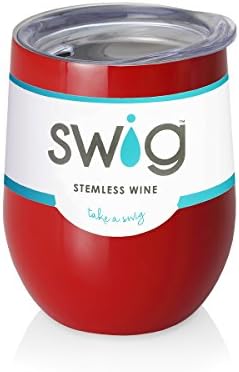 Occasionally Made Swig Wine Cup, 12 oz, Red