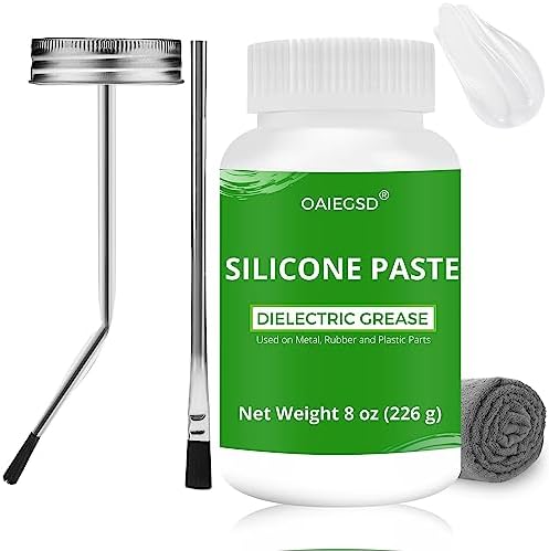 OAIEGSD 8oz Silicone Paste Automotive, 100% Waterproof Dielectric Grease for Electrical Connectors with A Curve Brush, A Straight Brush and A Towel, Universal Silicone Grease | Electrical Grease - price in Saudi OAIEGSD 8oz Silicone Paste Automotive, 100% Waterproof Dielectric Grease for Electrical Connectors with A Curve Brush, A Straight Brush and A Towel, Universal Silicone Grease | Electrical Grease - price in Saudi