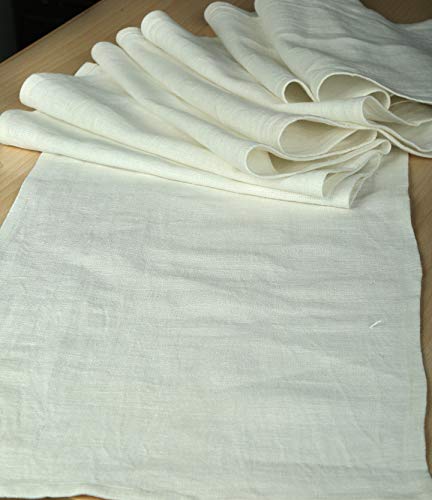 RAJRANG Solid Ivory Table Runner - Natural Cotton Linen Fabric for Party Supplies Home Living Room Decorative Accessories for Dinning Table 16 X 72 Inches