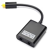 TISINO Optical Cable Splitter 1 in 2 Out Toslink Digital Optical Audio Splitter Fiber Optical Splitter