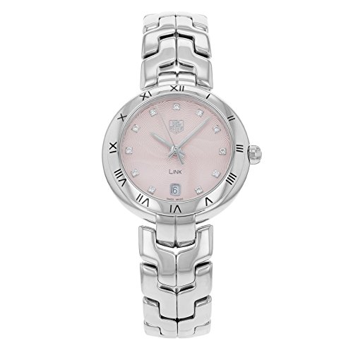 Tag Heuer Link Pink Dial Stainless Steel Quartz Woman's Watch WAT1313.BA0956