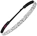 Hipsy Women's Non-Slip Headband Adjustable Glitter 2pk Black & Silver