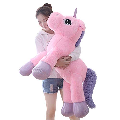 Webby Big Size Funny Unicorn Stuffed Animal Plush Toy, 100CM, Pink