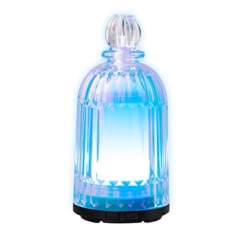 SOMNIA Essential Oil Diffuser， Glass Aroma Diffusers Ultrasonic Cool Mist Humidifier with 7 Colors LED Light and Waterless Auto Shut-off for Home Office Bedroom SPA Yaga Baby