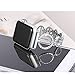 Secbolt 42mm/44mm Glister Bands Compatible Apple Watch Series 4 40mm, Women Iwatch Series 1/2/3 42mm, Stainless Steel O-Link Band Strap, Silver