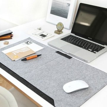 Large Mouse Pad - 640330 mm Warm Double-layer Multifunctional Office Desktop Mouse Pad With Pen Holder & 2 Pockets by DOM - Large Mouse Pad