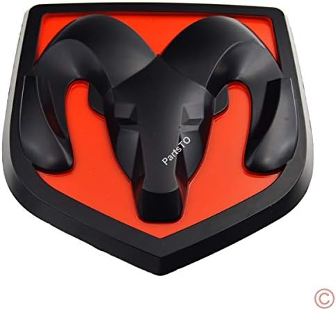 PartsTo Rear Tailgate Lid Head Emblem Badge for 2009-2018 Dodge Ram 1500 and 2010-2018 Dodge Ram 2500 3500