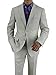 Bianco B Men's Linen Suit Modern Fit Two-Button Jacket Flat Front Pants Suit