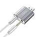 AUKEY USB Audio Adapter, Aluminum External Stereo Sound Card with 3.5mm Headphone and Microphone Jacks for Laptops and Desktop Computers (Grey)