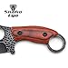 Snake Eye Tactical Heavy Duty Fixed Blade Cleaver Razor Style Hunting Knife w/Nylon Sheath (Black)